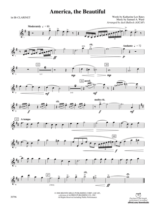 America, the Beautiful: 1st B-flat Clarinet