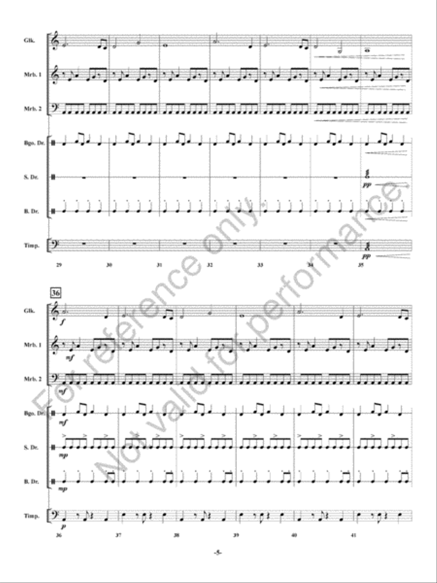 Hidden Village Hidden Village Percussion Ensemble scores gallery preview page 6