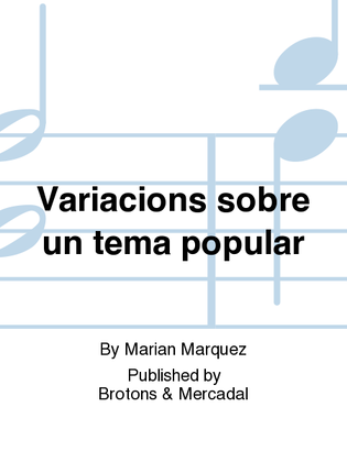 Book cover for Variacions sobre un tema popular