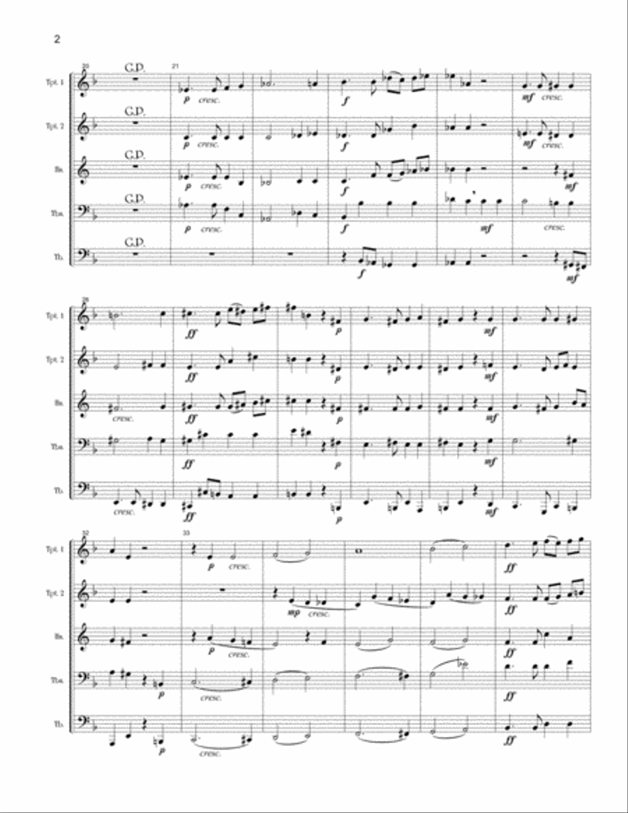 Christus factus est Brass Ensemble scores gallery preview page 3