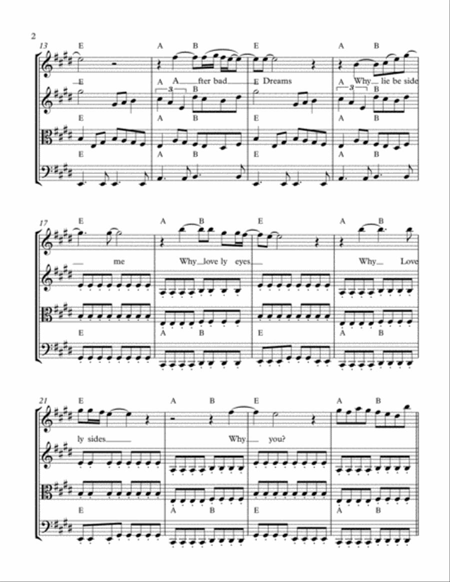 My Chosen One My Chosen One String Quartet scores gallery preview page 2