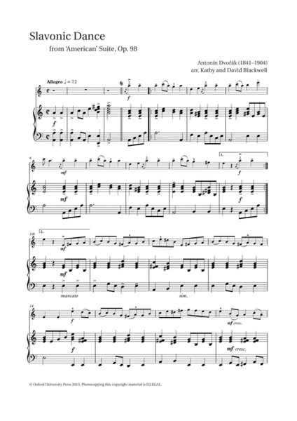 Slavonic Dance: from 'American' Suite, Op. 98
