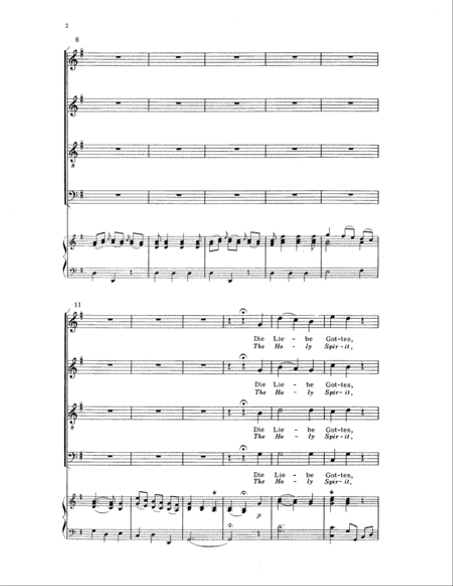 Die Liebe Gottes ist ausgegossen (The Holy Spirit on us descended) 4-Part scores gallery preview page 3