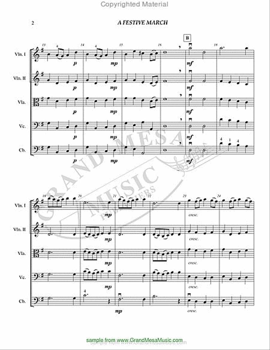 A Festive March String Orchestra scores gallery preview page 3