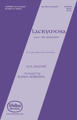Book cover for Lacrymosa (Three-part Mixed)