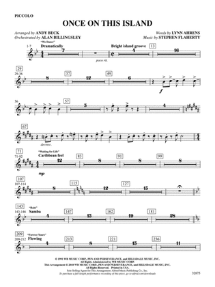 Once on This Island: A Choral Medley: Piccolo