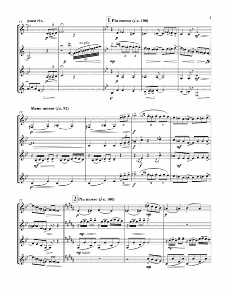 Rhapsody In Blue Woodwind Quartet scores gallery preview page 3