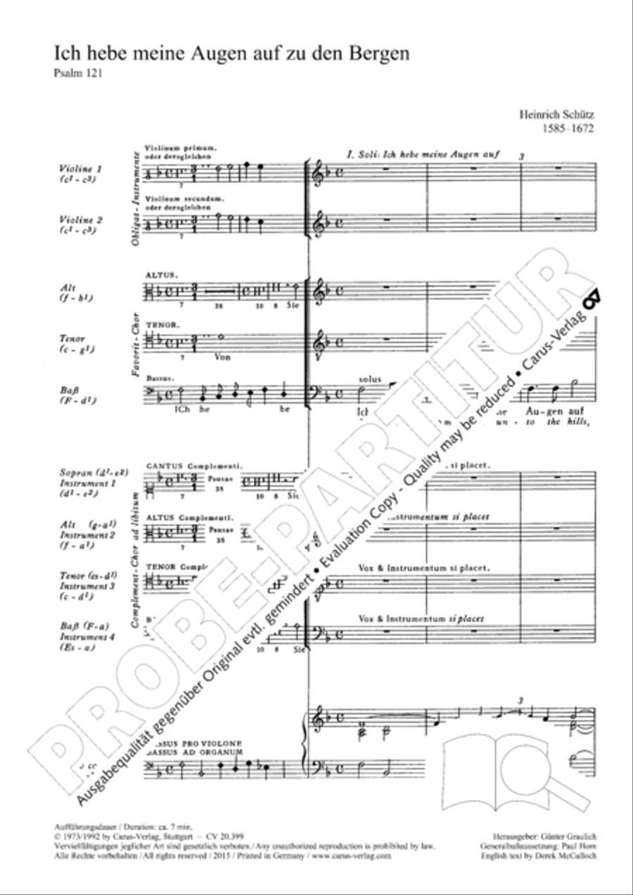 I lift up mine eyes (Ich hebe meine Augen auf zu den Bergen) ATB scores gallery preview page 9