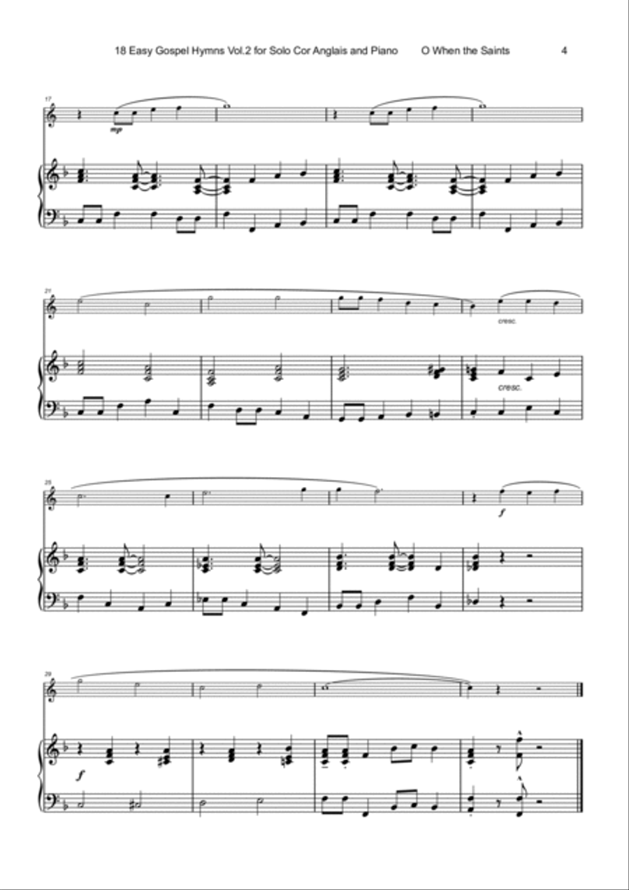 18 Gospel Hymns Vol.2 for Solo Cor Anglais and Piano English Horn scores gallery preview page 5