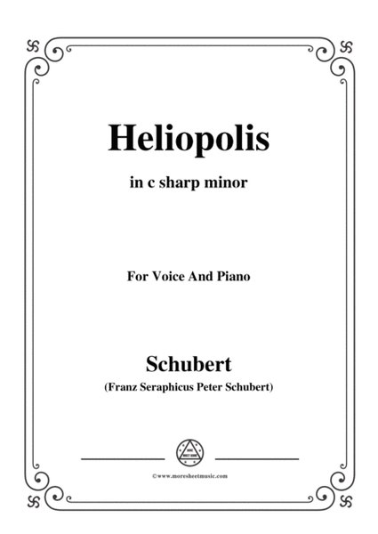 Schubert-Heliopolis,from Heliopolis II,D.754,in c sharp minor,for Voice&Piano image number null