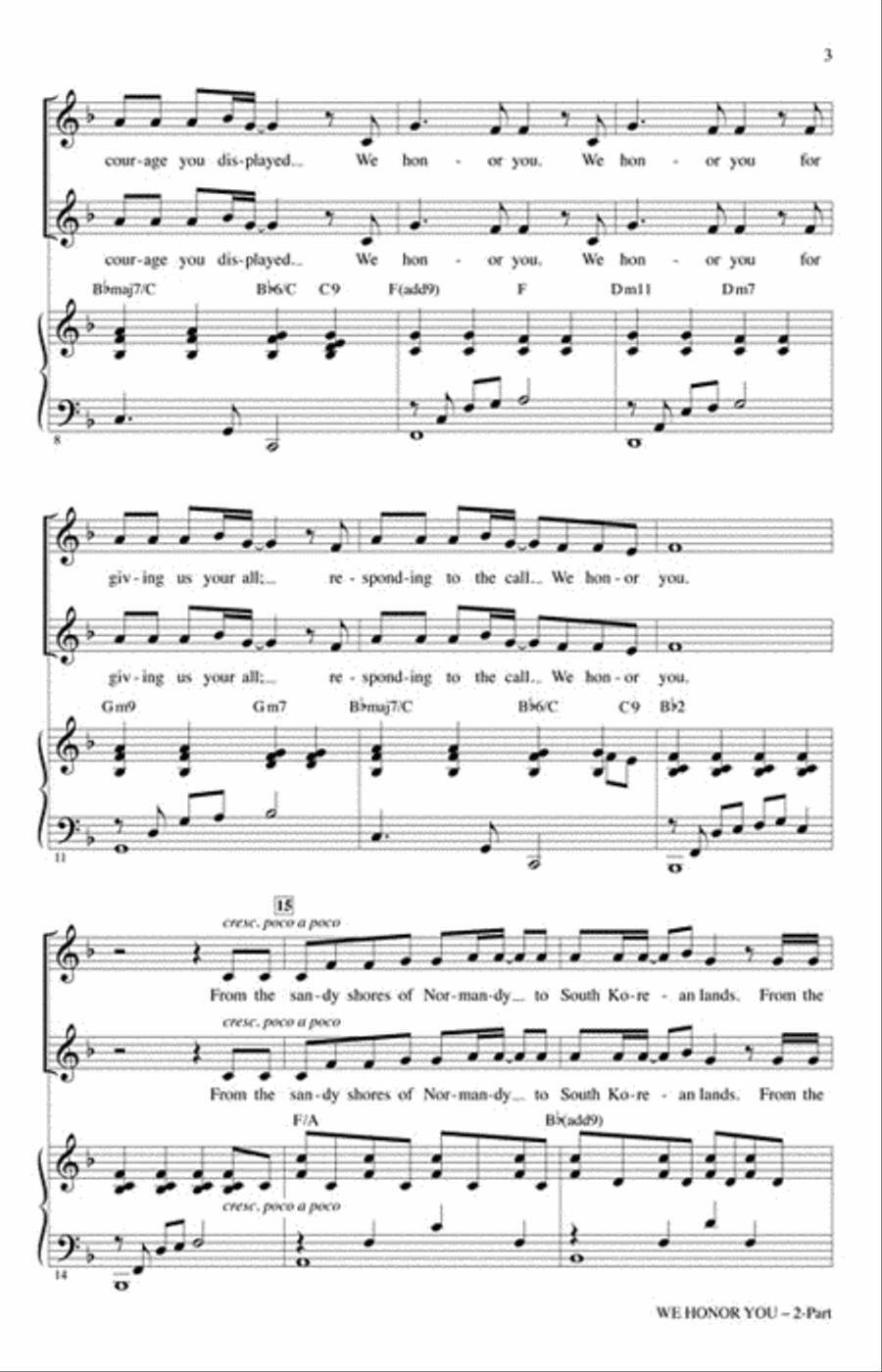 We Honor You 2-Part scores gallery preview page 3