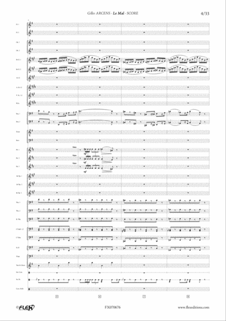 1244 - 3 - Le Mal 1244 - 3 - Le Mal Concert Band scores gallery preview page 4