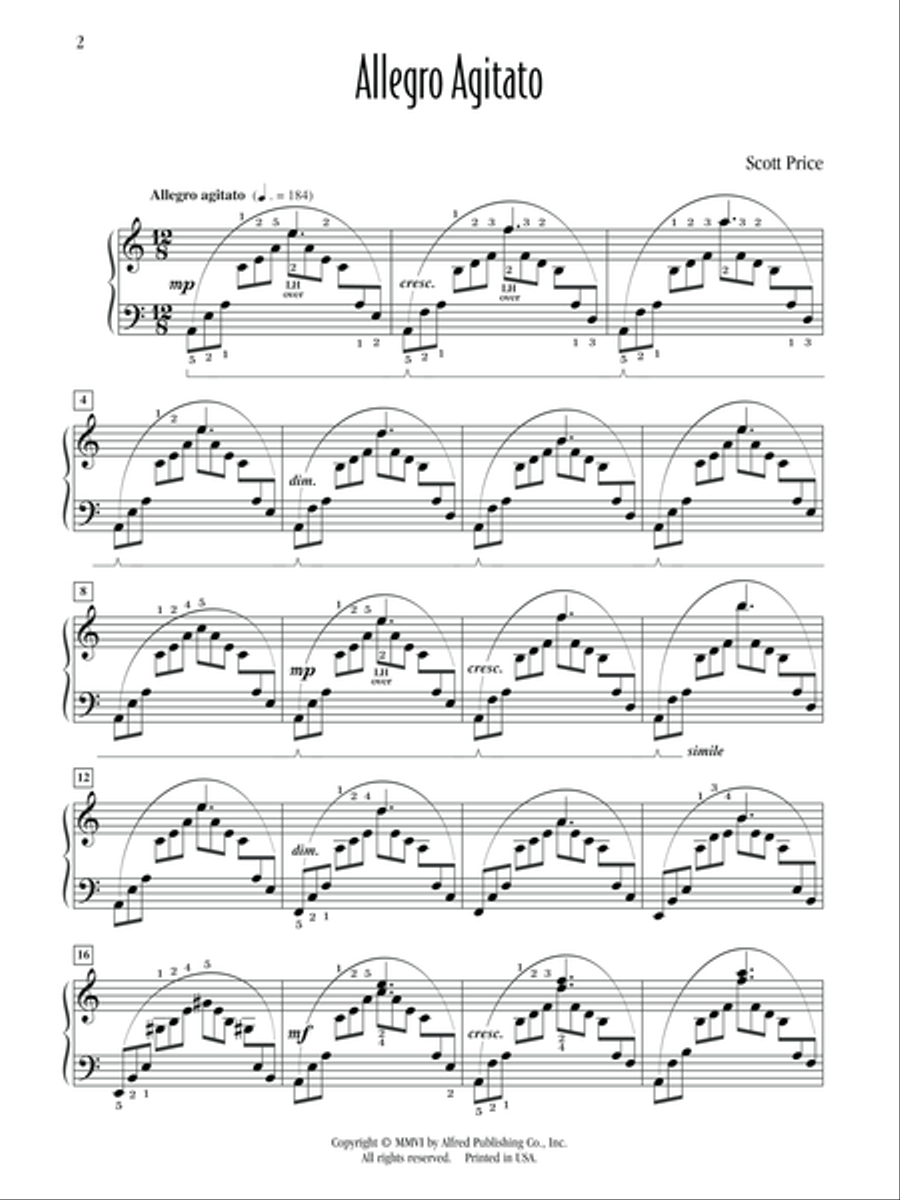 Allegro Agitato Piano Solo scores gallery preview page 2