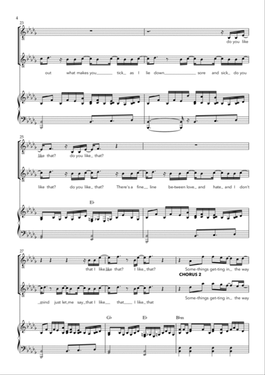 The Diary Of Jane Piano, Vocal, Guitar scores gallery preview page 4
