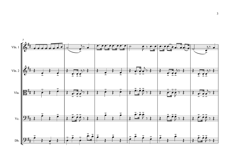 Angolan National Anthem for String Orchestra (World National Anthem Series) String Orchestra scores gallery preview page 3