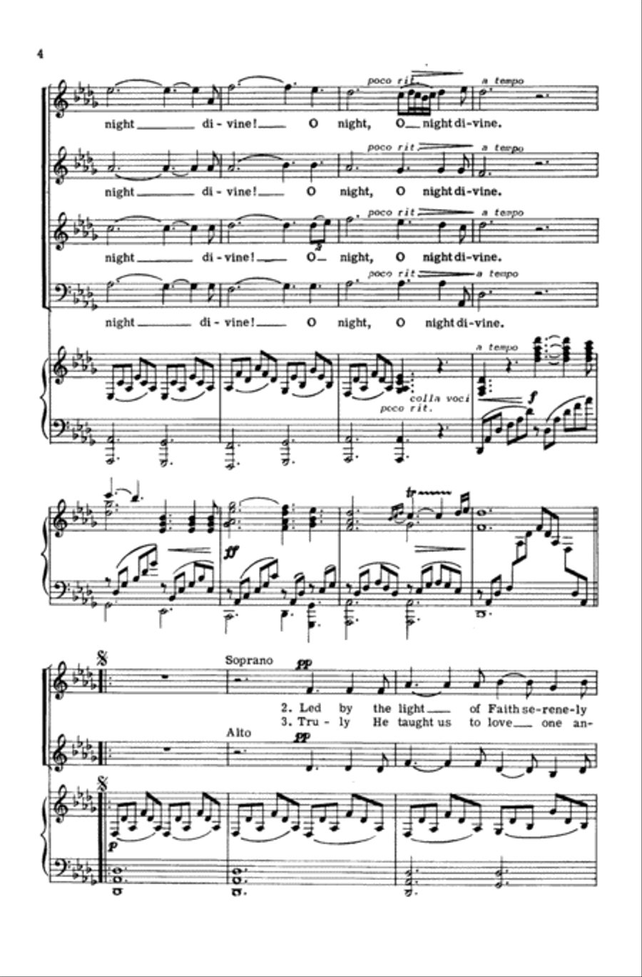 O Holy Night 4-Part scores gallery preview page 4