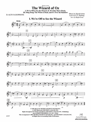 The Wizard of Oz: E-flat Alto Saxophone