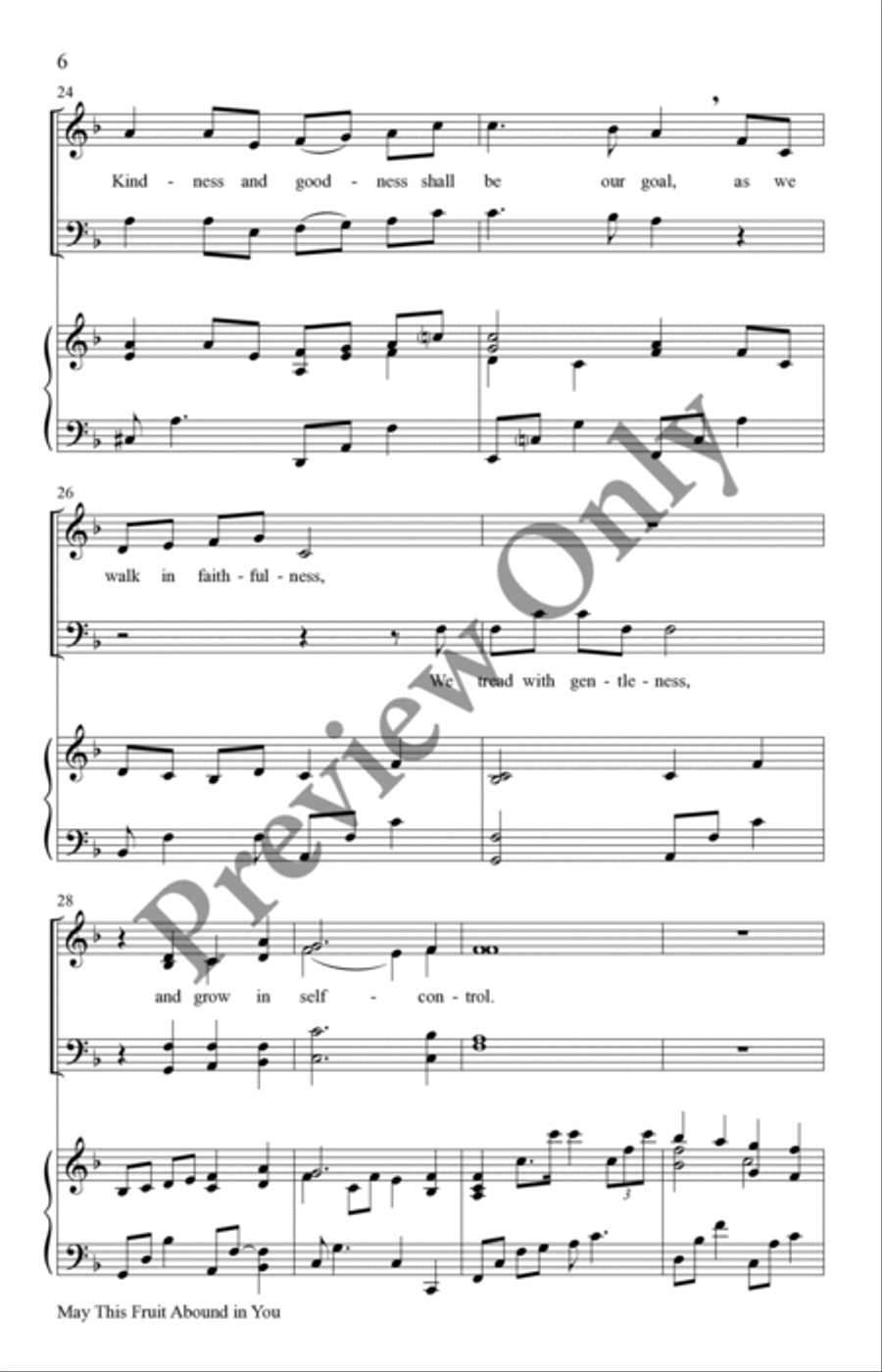 May This Fruit Abound in You 4-Part scores gallery preview page 5
