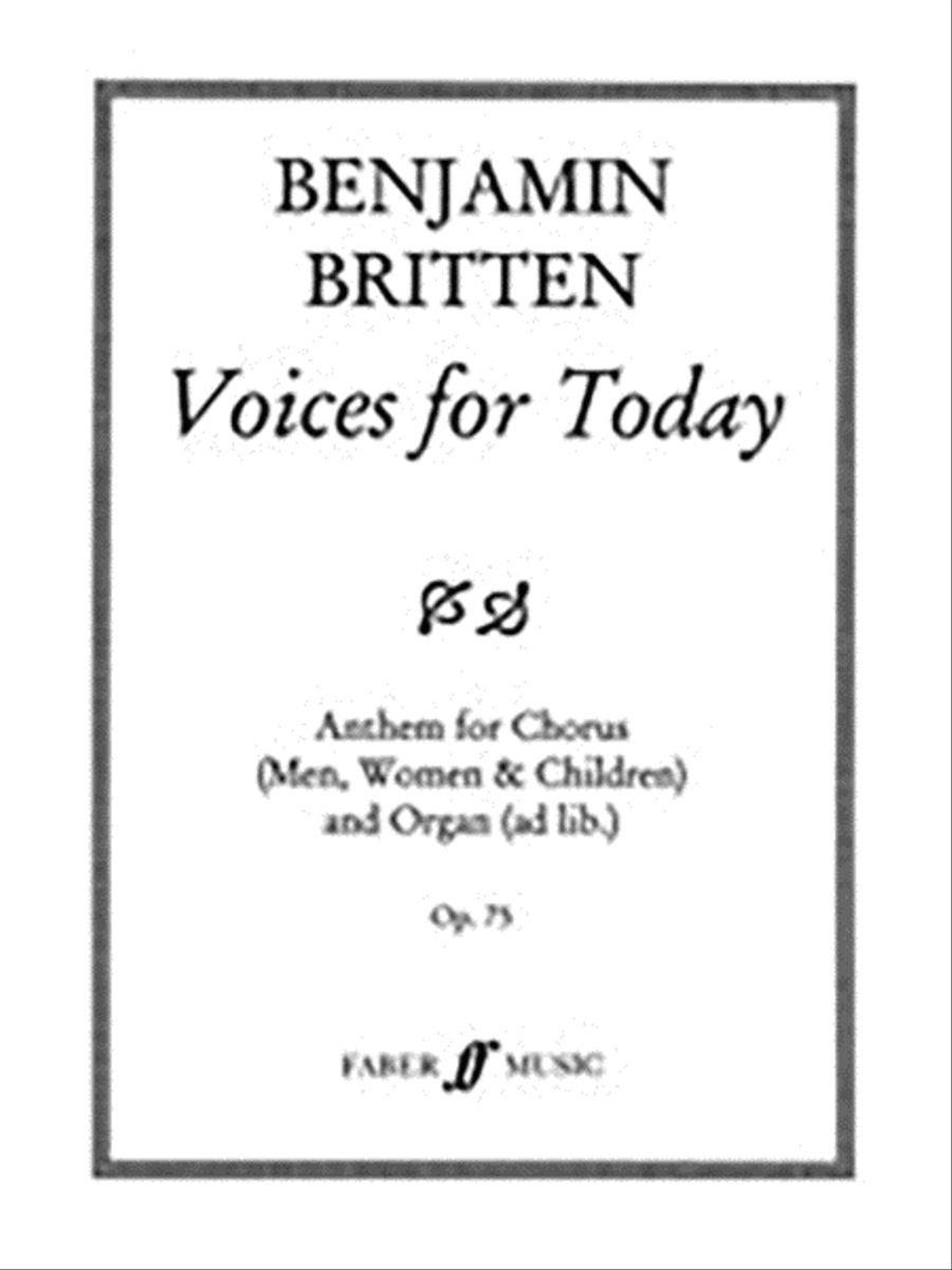 Voices for Today Voices for Today 4-Part scores gallery preview page 1