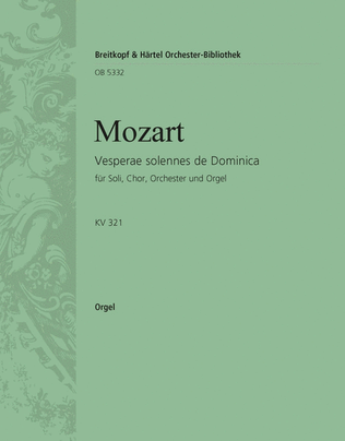 Book cover for Vesperae solennes de Dominica K. 321