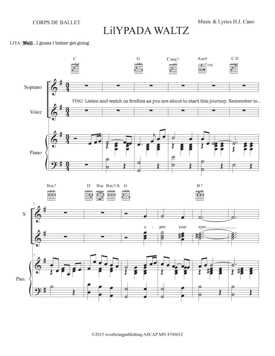 LilYpada Waltz LilYpada Waltz Piano, Vocal, Guitar scores gallery preview page 1