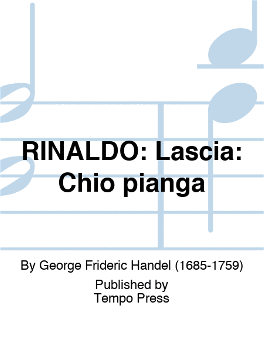 RINALDO: Lascia: Chio pianga High Voice scores gallery preview page 1