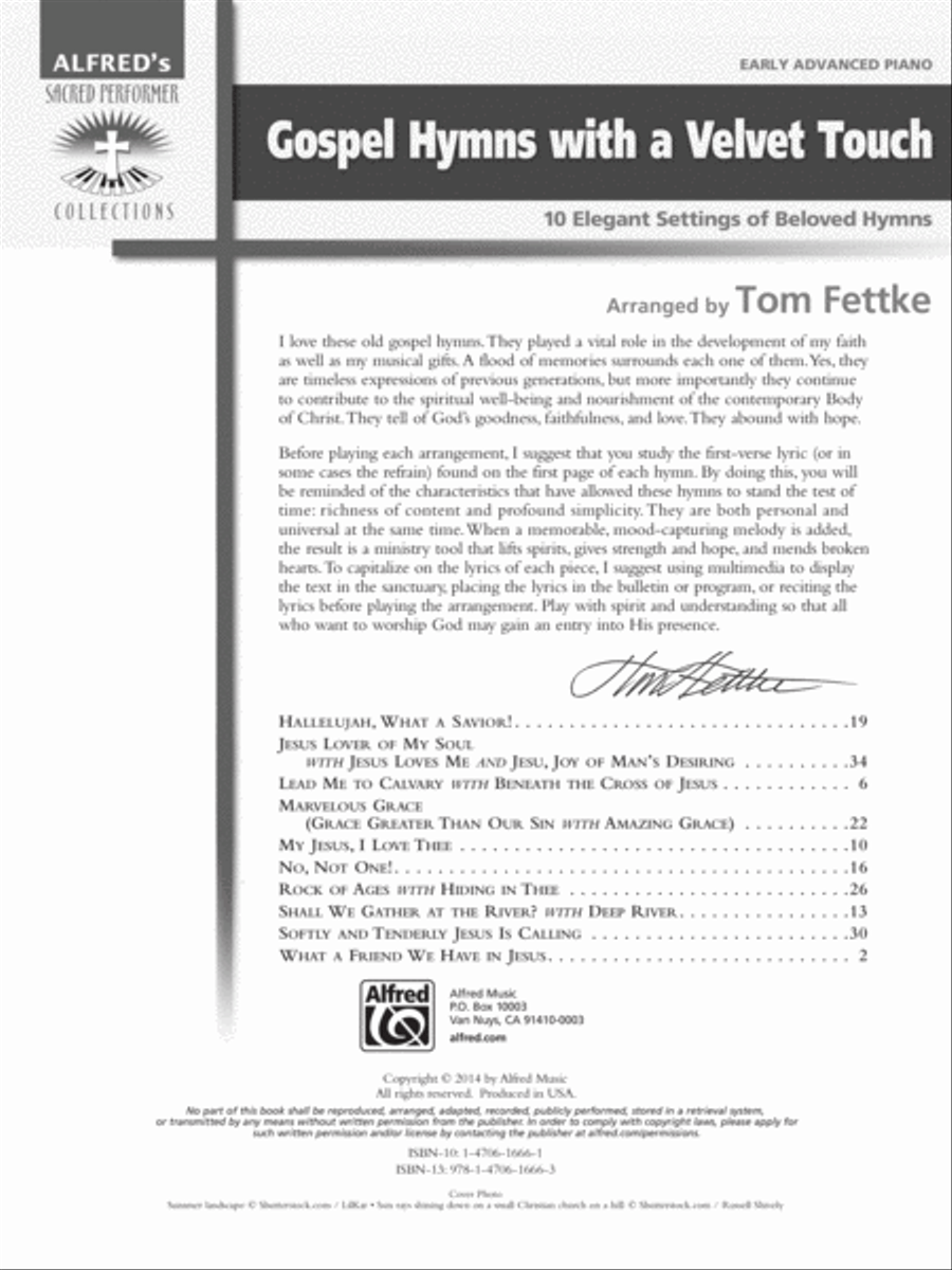 Gospel Hymns with a Velvet Touch Piano Solo scores gallery preview page 2