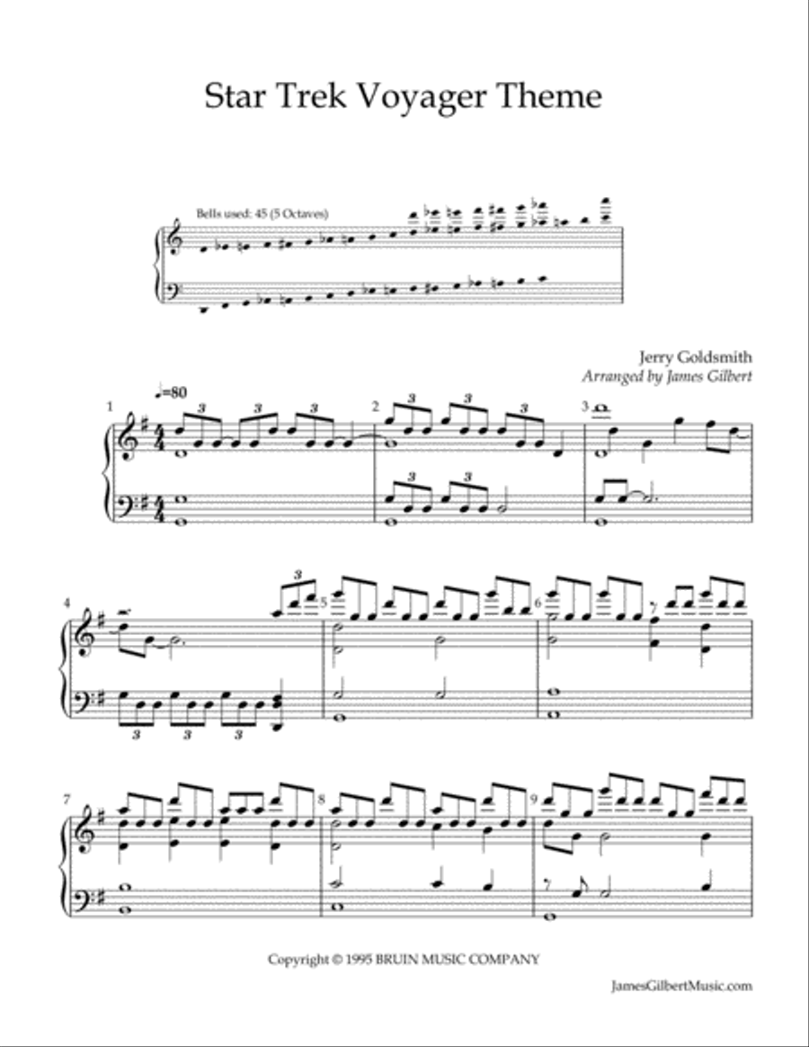 Star Trek - Voyager(r) Star Trek - Voyager(r) Handbell Choir scores gallery preview page 2