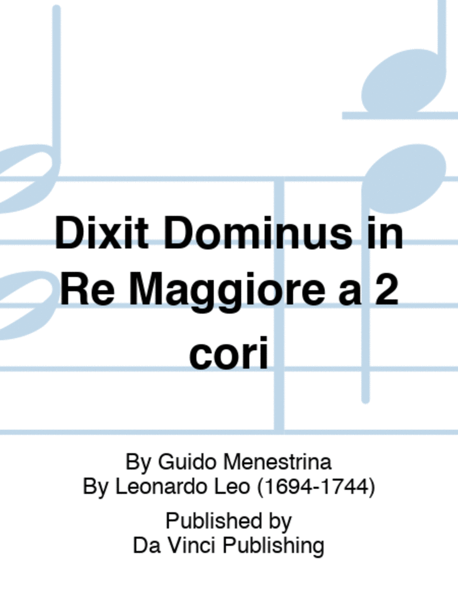Dixit Dominus in Re Maggiore a 2 cori Double Choir scores gallery preview page 1