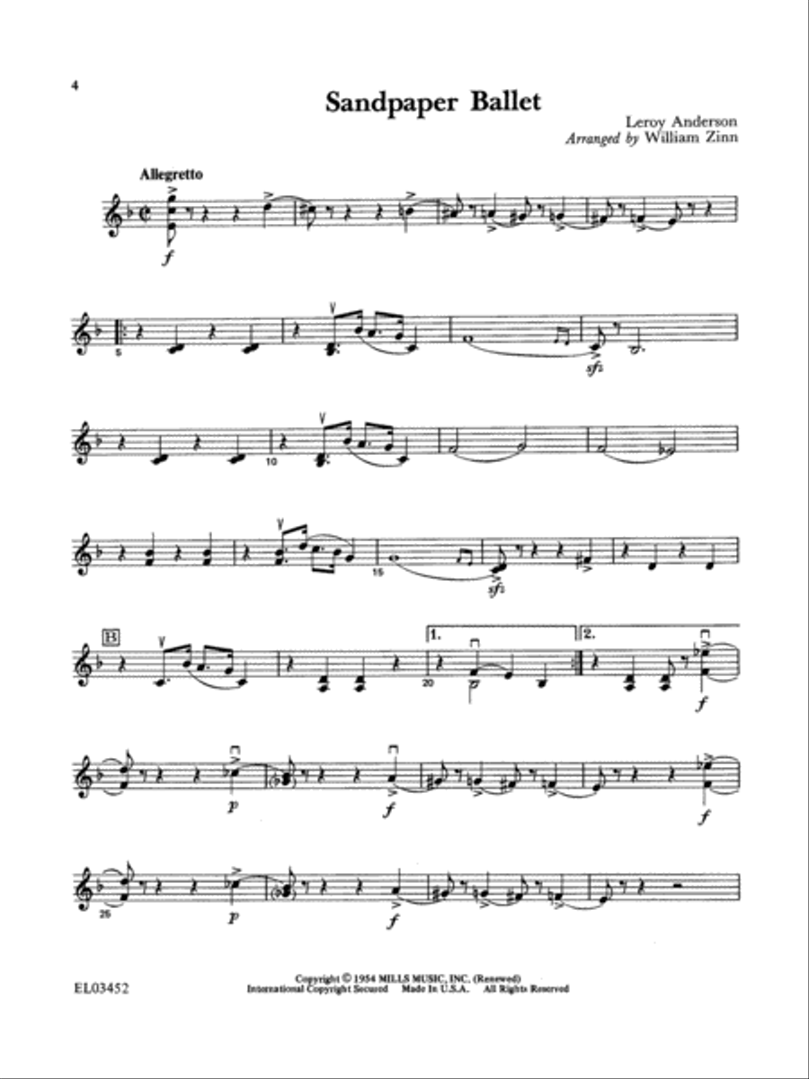 Leroy Anderson For Strings 2nd Violin String Orchestra scores gallery preview page 4