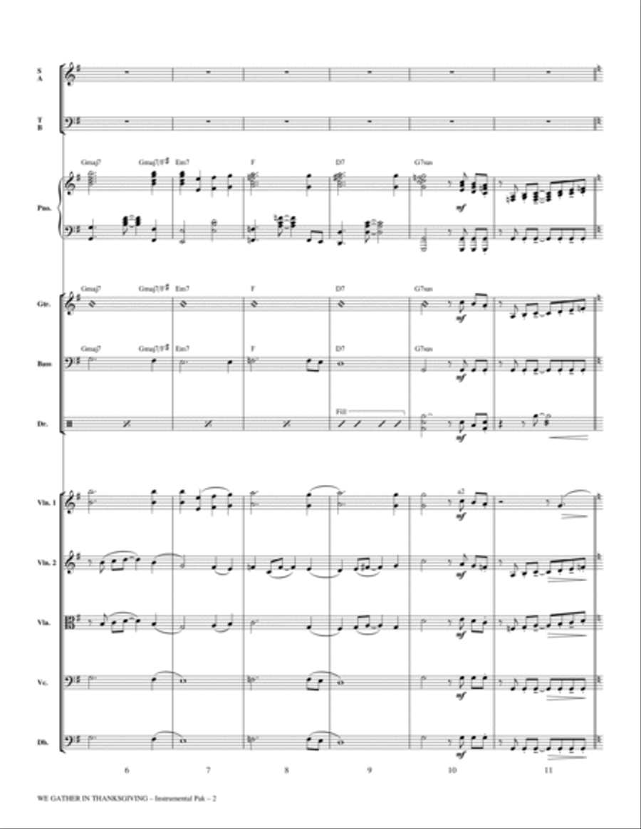 We Gather in Thanksgiving - Full Score Choir scores gallery preview page 2