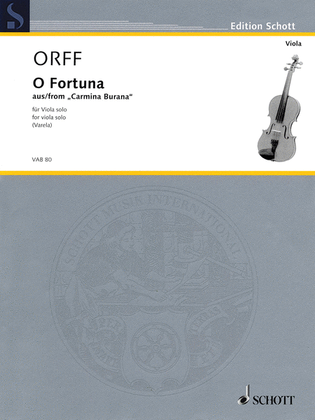 Book cover for O Fortuna from Carmina Burana