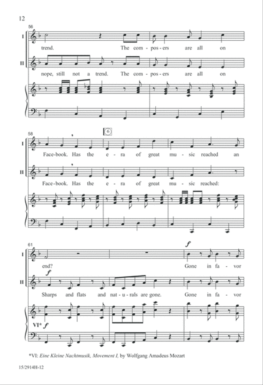 The Composers Are All on Facebook 2-Part scores gallery preview page 12