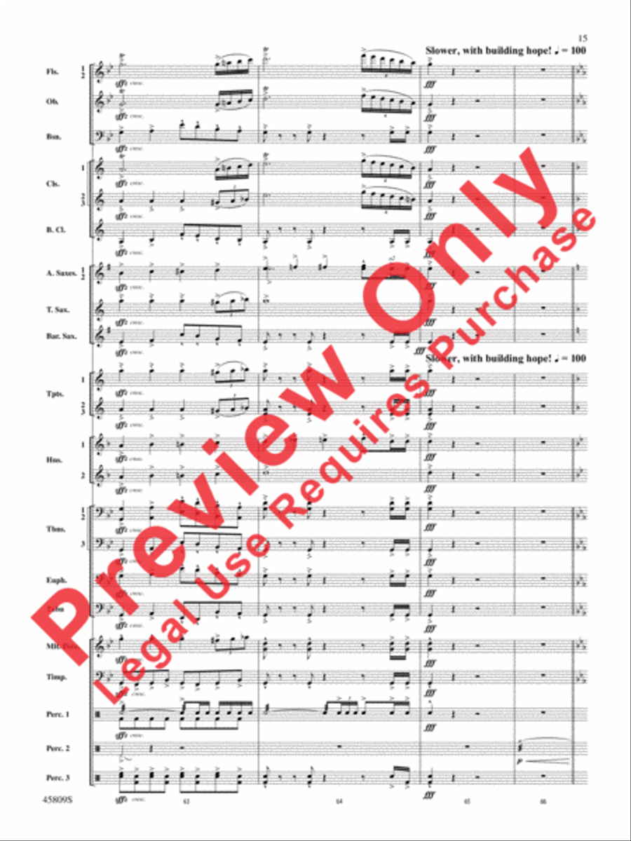 At the Movies with James Horner Concert Band scores gallery preview page 16