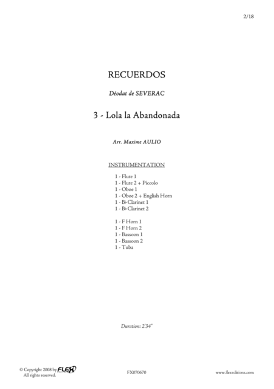 Lola la Abandonada Lola la Abandonada English Horn scores gallery preview page 2