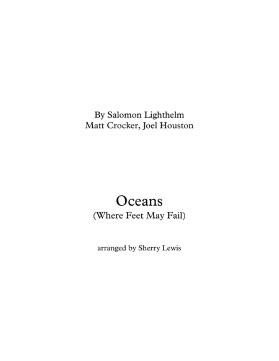 Oceans (where Feet May Fail) String Quartet scores gallery preview page 2