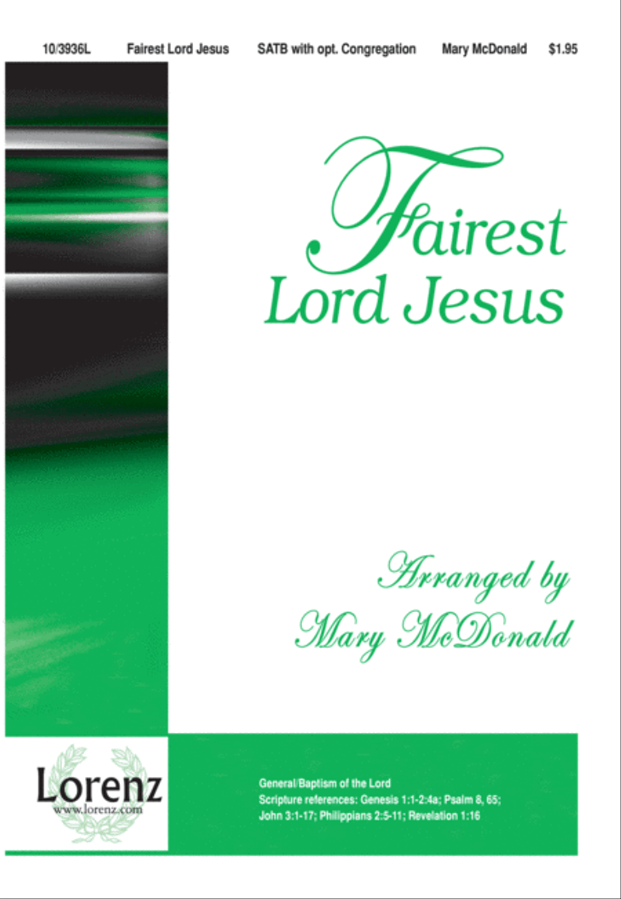 Fairest Lord Jesus 4-Part scores gallery preview page 2
