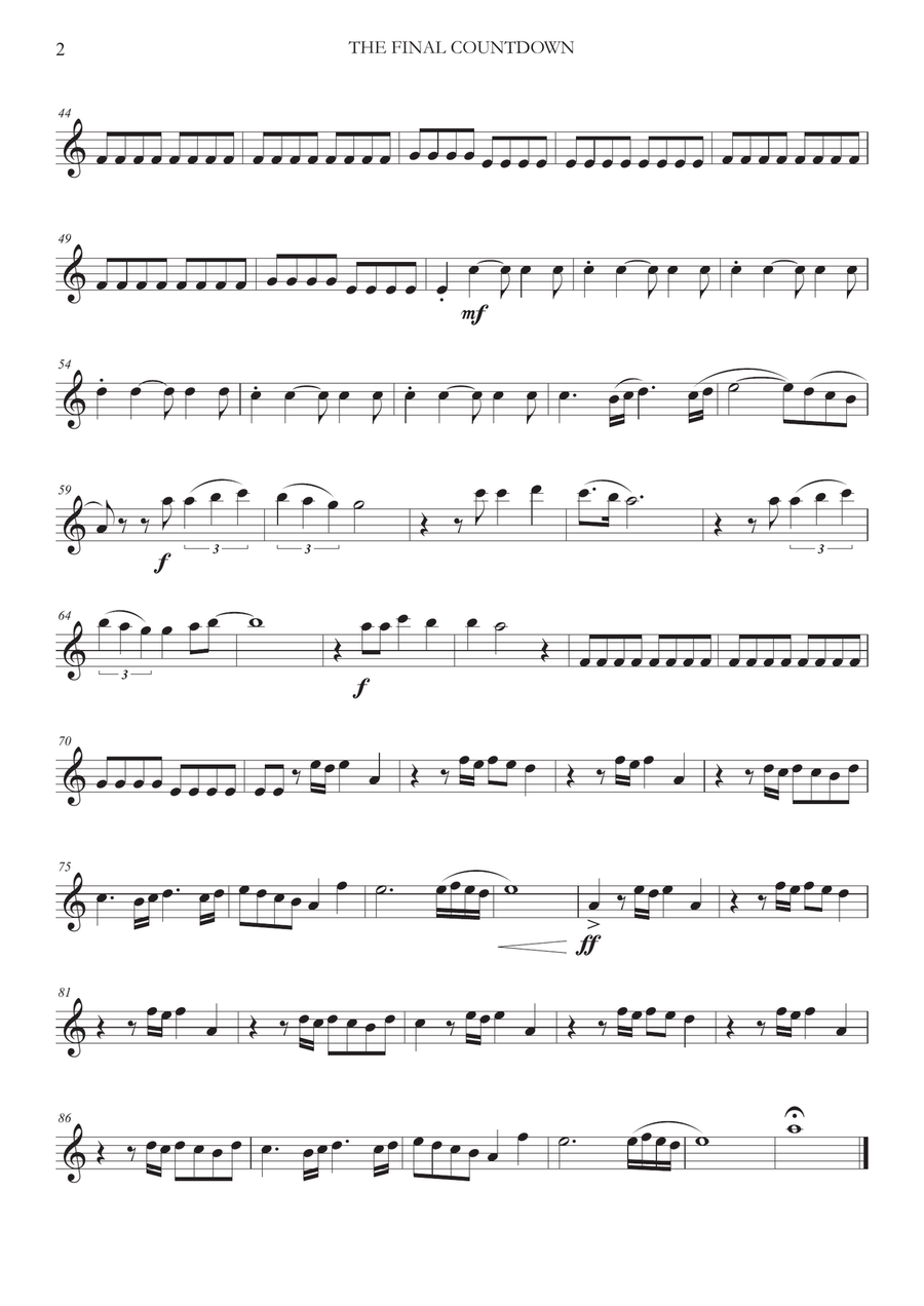The final countdown flute discount