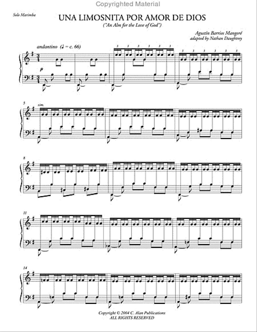 Una Limosnita por Amor de Dios Percussion Ensemble scores gallery preview page 2