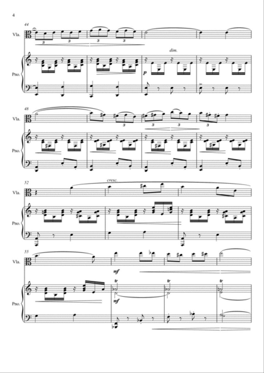 Claude Debussy - Fantoches (Viola Solo) Small Ensemble scores gallery preview page 4