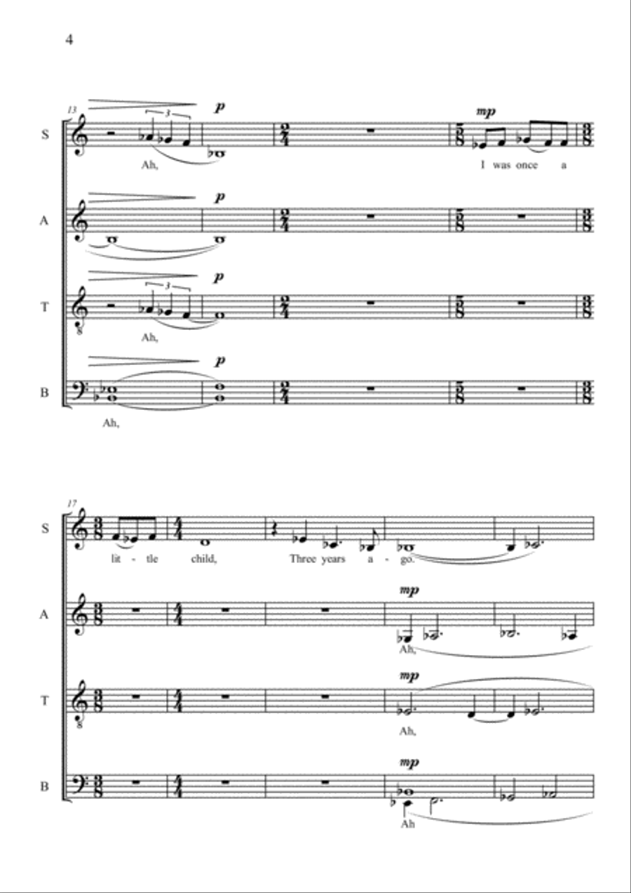 Once a Child Once a Child 4-Part scores gallery preview page 4