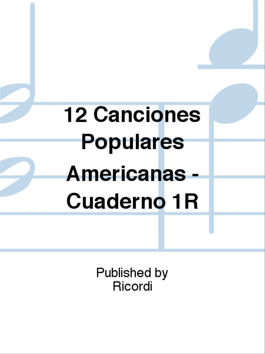 12 Canciones Populares Americanas - Cuaderno 1R Piano Solo scores gallery preview page 1