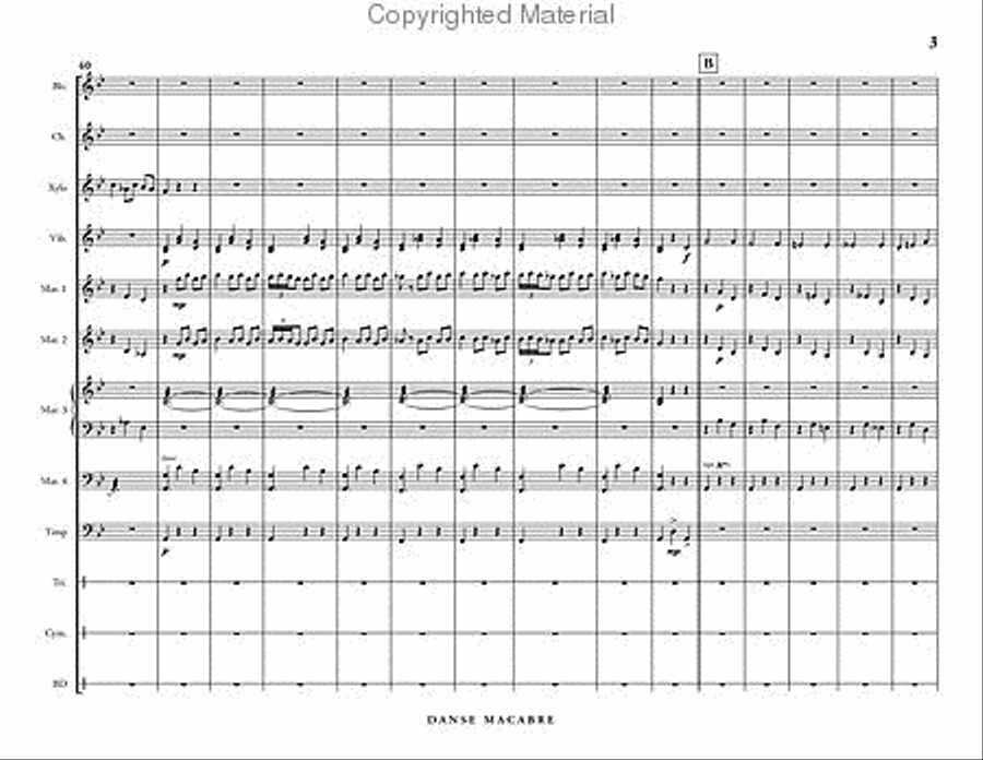 Danse Macabre Percussion Ensemble scores gallery preview page 4