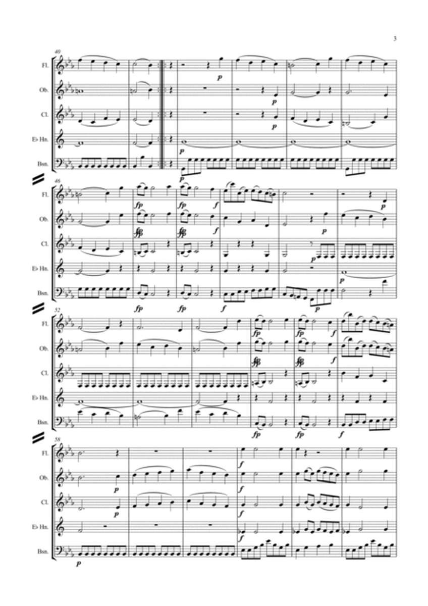 Mozart: Divertimento No.16 in Eb K289 Mvt.IV Finale (Presto) - wind quintet image number null