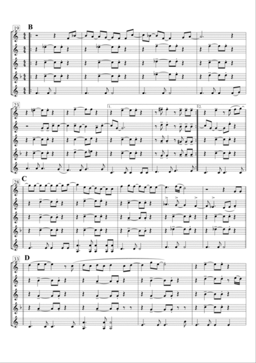If You Leave Me Now If You Leave Me Now Saxophone Quintet scores gallery preview page 3