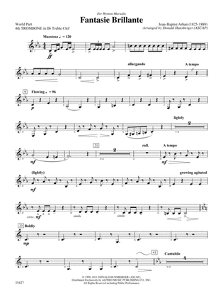 Book cover for Fantasie Brillante: (wp) Bb Trombone T.C. 4