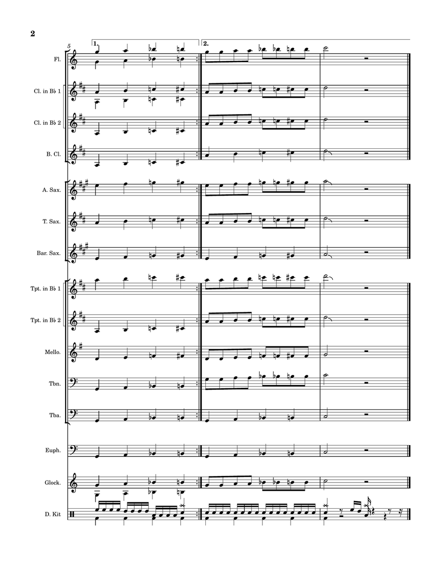 Cookin' with Grease! - Pep Shortie. Marching Band scores gallery preview page 2
