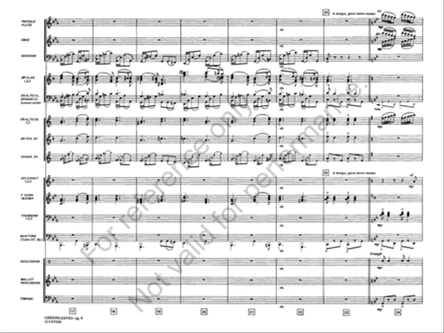 Greensleeves Concert Band scores gallery preview page 6