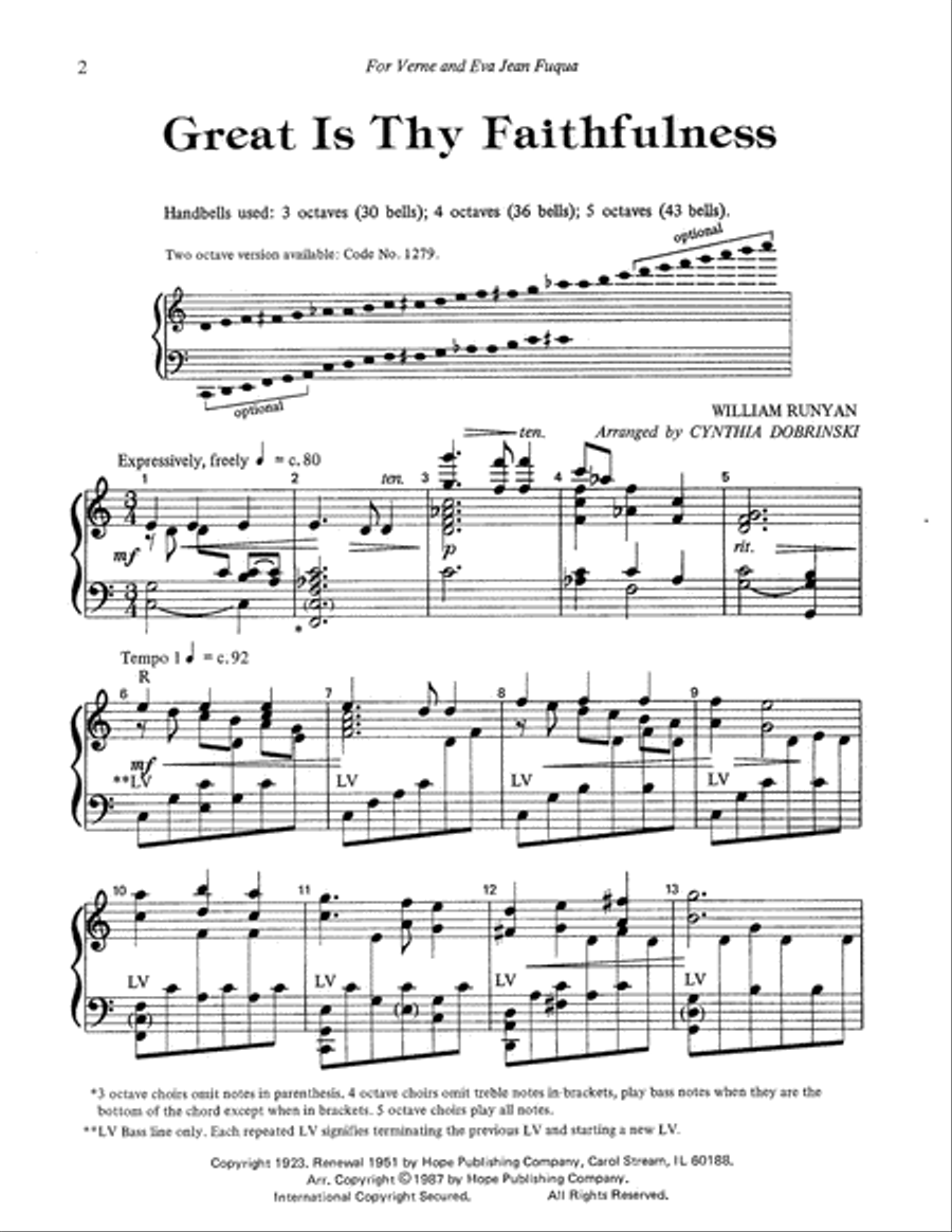 Great Is Thy Faithfulness 5-Octaves scores gallery preview page 3