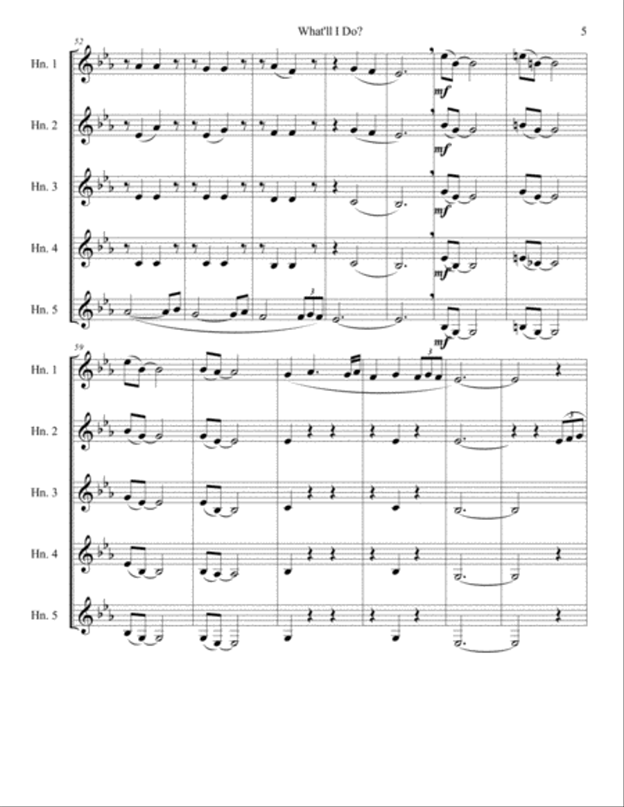 What'll I Do? Brass Ensemble scores gallery preview page 6